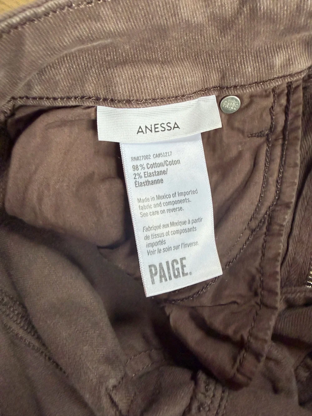 PAIGE Anessa ankle Wide-Leg Jeans in Chocolate Brown - Picture 7 of 9